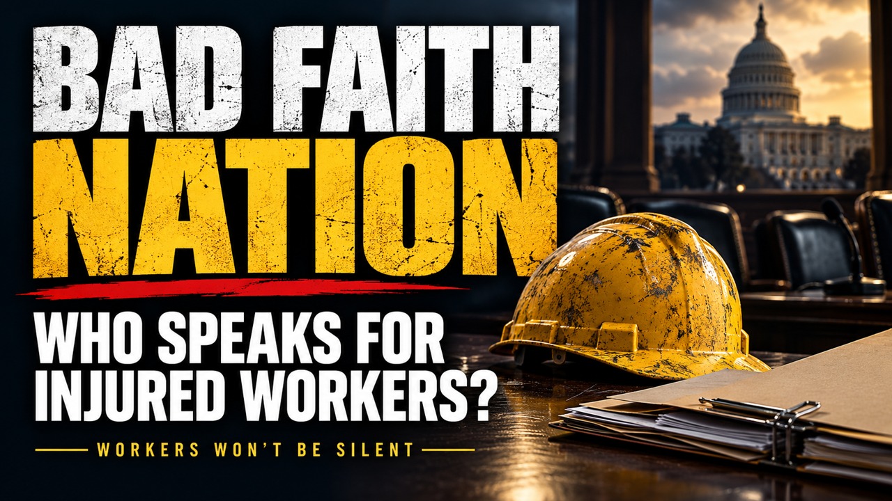 Bad Faith Nation. Who speaks for injured workers? Workers won’t be silent.