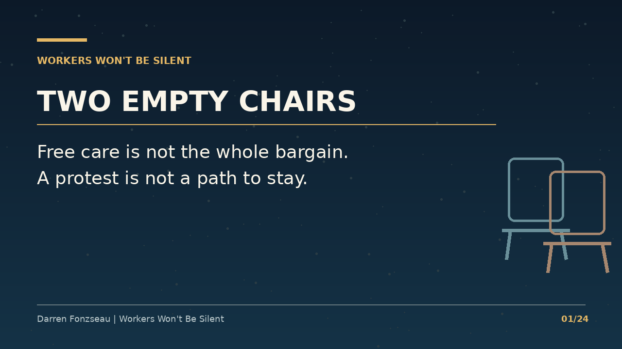 Two Empty Chairs film title card